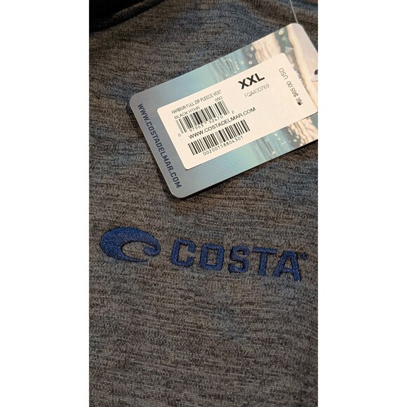 NEW Costa Harbor Fleece Vest Men’s XXL Dark Grey Jacket 2XL Full Zip $65 MSRP - Picture 4 of 8